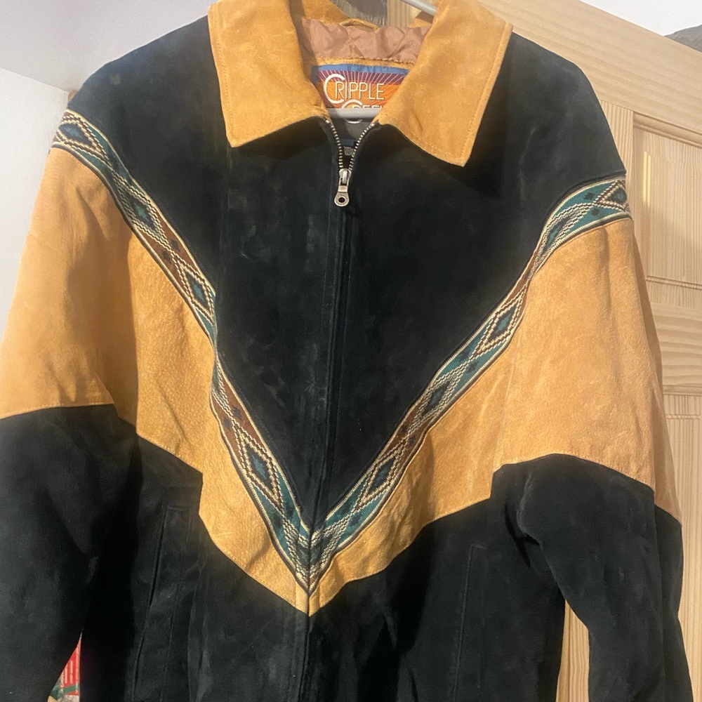 Men’s large leather jacket.